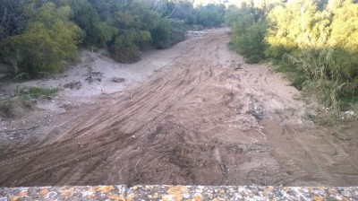 Punta Braccetto l'alveo del torrente ripulito