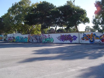 Murales recinzione stadio di Ragusa