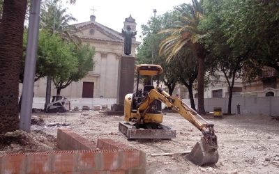 I lavori in piazza Cappuccini a Ragusa